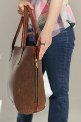 - SwiftZip Tote Bag - Brown